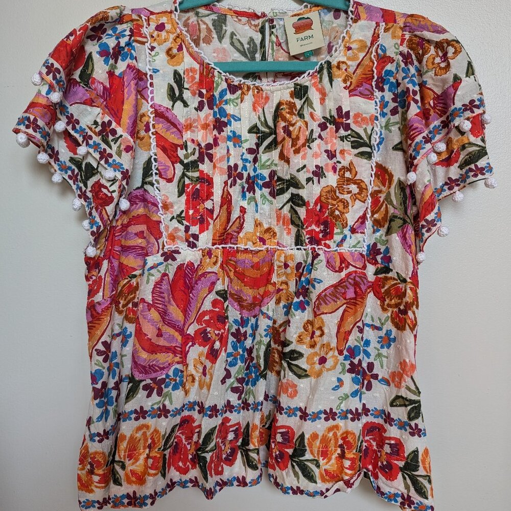 Farm Rio Spring Bananas Blouse size L